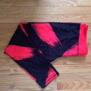 Hot Coral and Black Champion Leggings